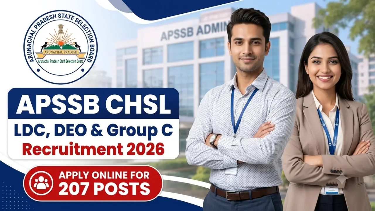 APSSB CHSL Recruitment 2026: Apply Online for 207 LDC, DEO & Group C Posts banner
