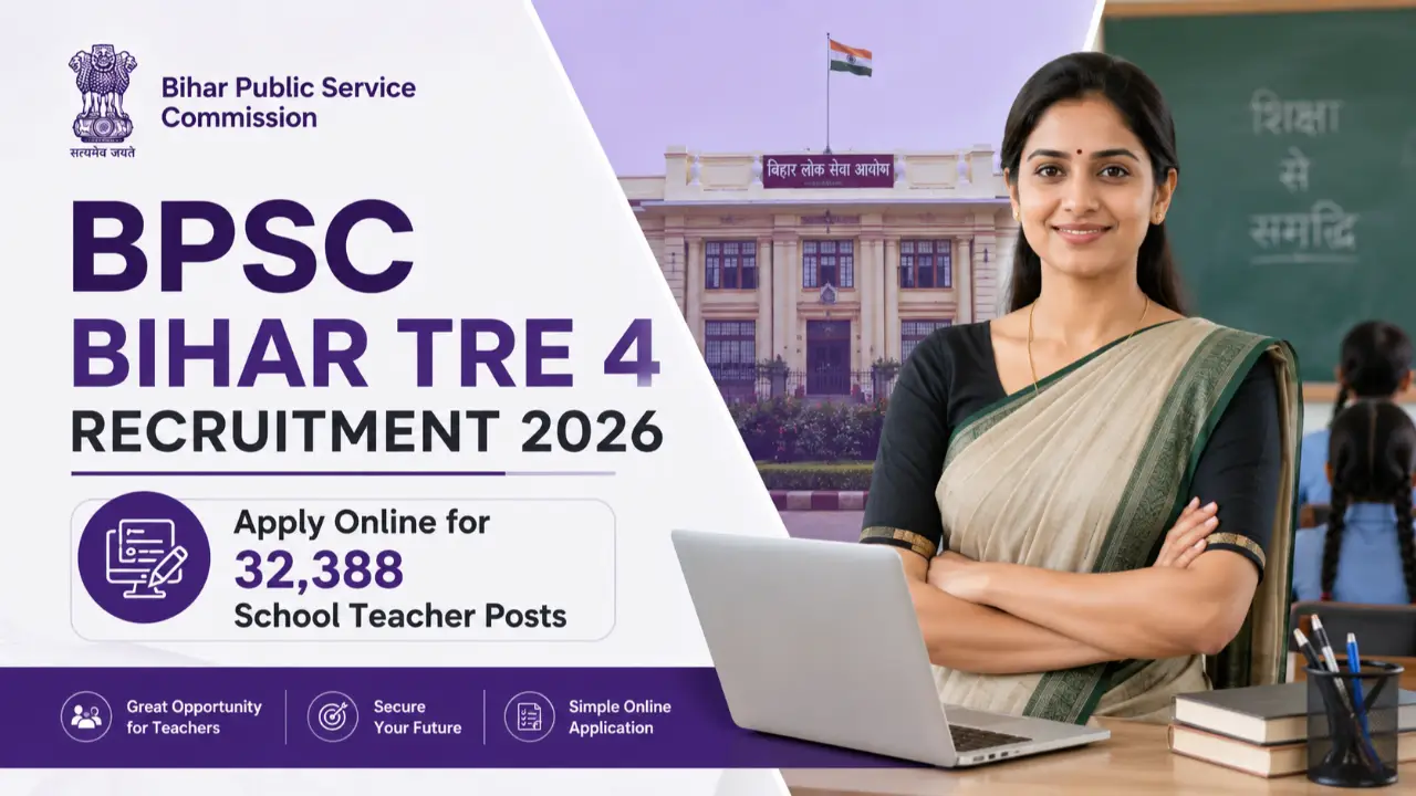BPSC Bihar TRE 4 Recruitment 2026: Apply Online for 32,388 School Teacher Posts banner