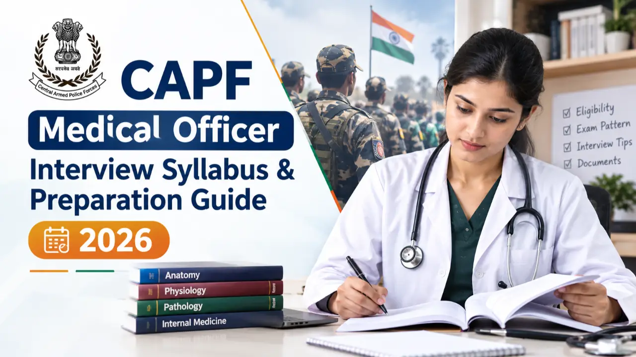 CAPF Medical Officer Interview Syllabus & Preparation Guide 2026 banner