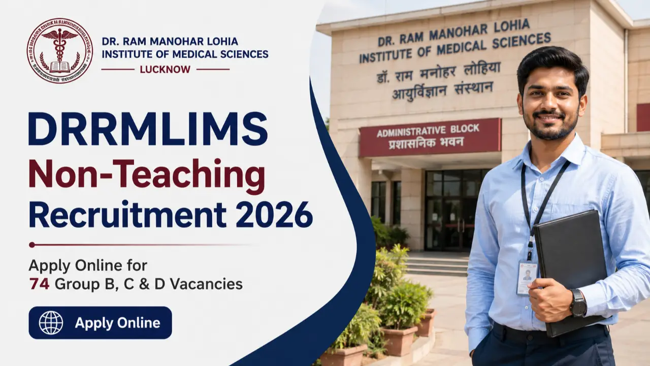 DR RMLIMS Non-Teaching Recruitment 2026: Apply Online for 74 Group B, C & D Vacancies banner