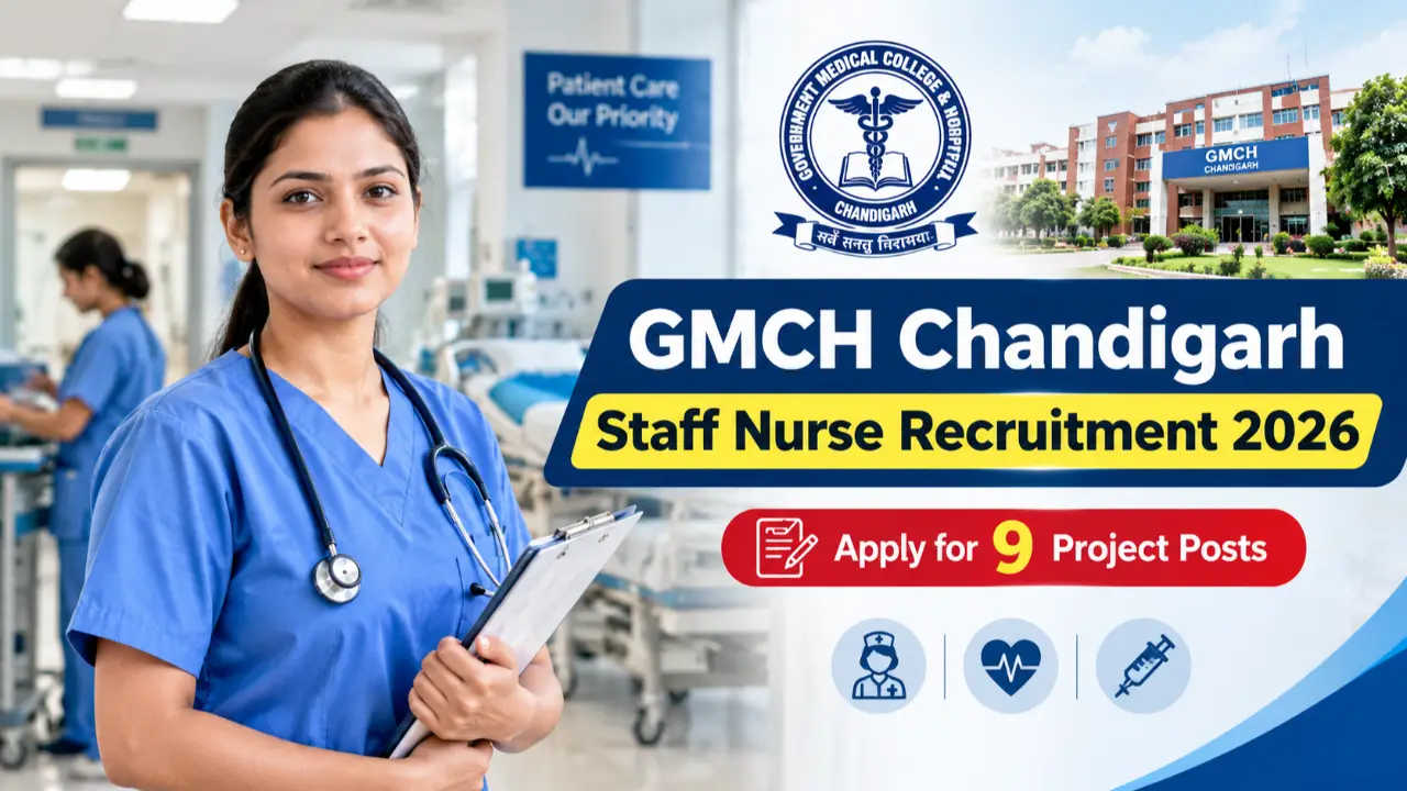 GMCH Chandigarh Staff Nurse Recruitment 2026: Apply for 9 Project Posts banner - Paramedical Jobs 2026: Latest Government Paramedical Vacancy & Technician Jobs