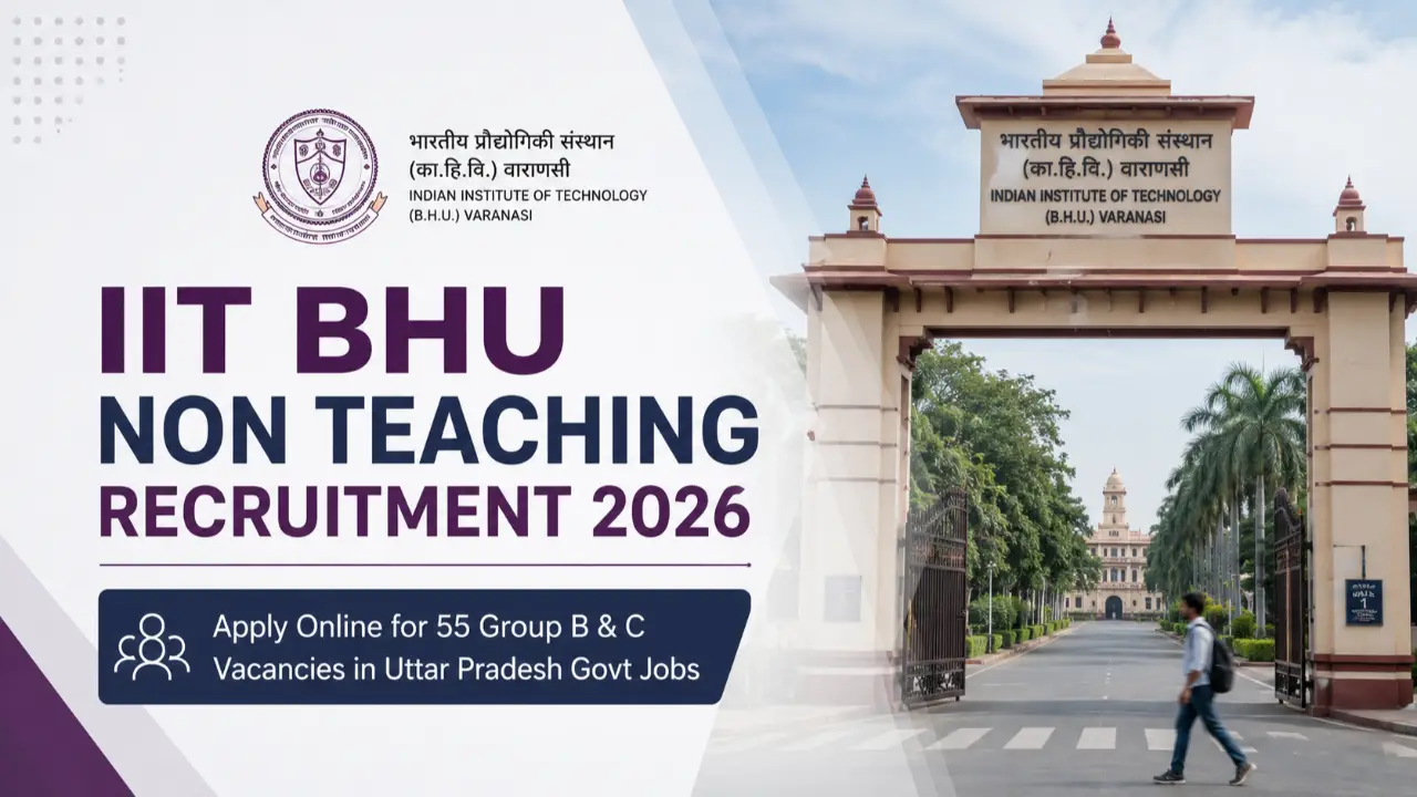 IIT BHU Non Teaching Recruitment 2026: Apply Online for 55 Group B & C Vacancies in UP Govt Jobs banner - Engineering Govt Jobs 2026: AE & JE Vacancies, GATE PSU, Salary & Selection