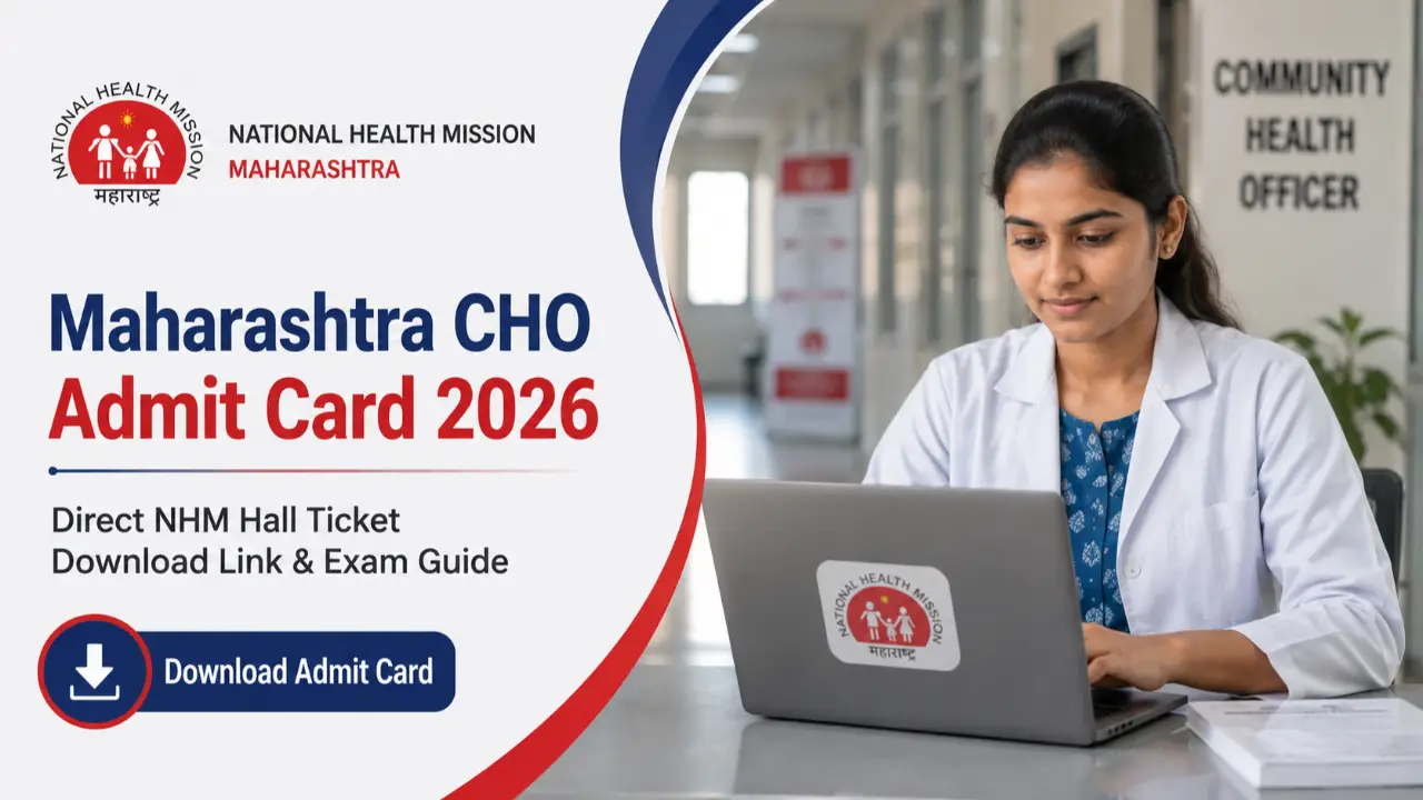Maharashtra CHO Admit Card 2026: Direct NHM Hall Ticket Download Link & Exam Guide banner