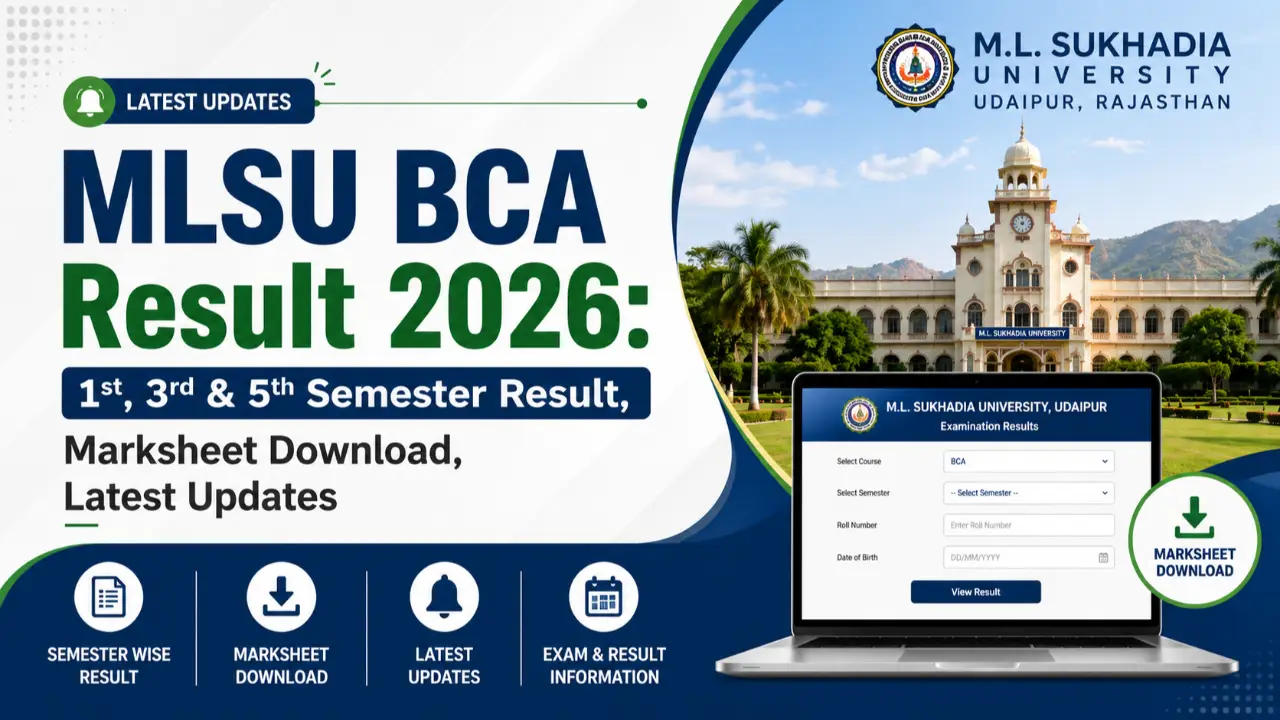 MLSU BCA Result 2026: 1st, 3rd & 5th Semester Result, Marksheet Download, Latest Updates banner