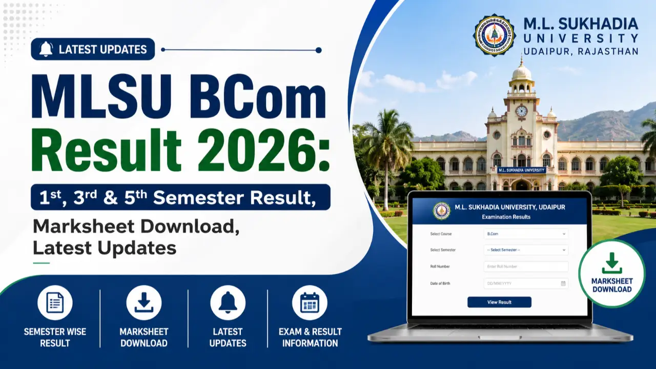 MLSU BCom Result 2026: 1st, 3rd & 5th Semester Result, Marksheet Download, Latest Updates banner