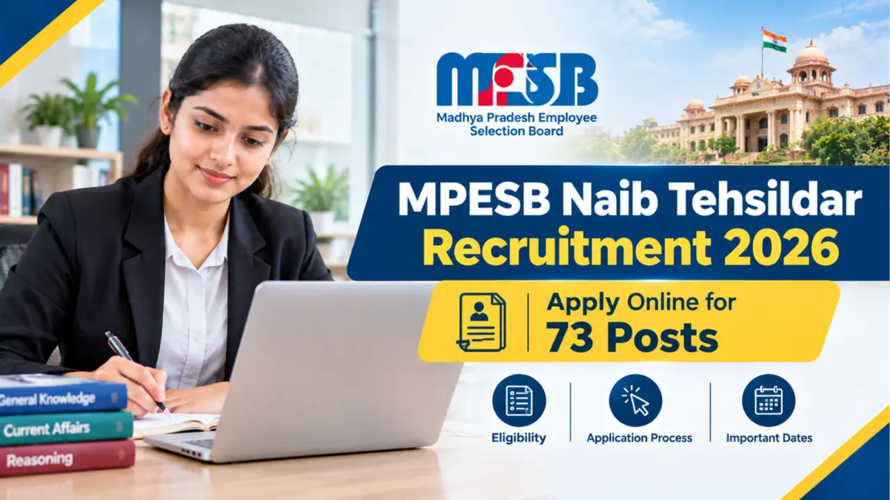 MPESB Naib Tehsildar Recruitment 2026: Apply Online for 73 Posts banner