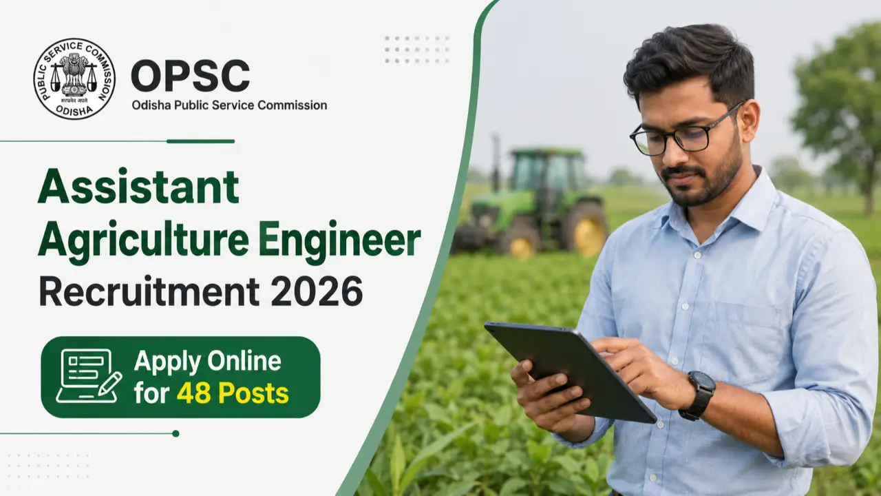 OPSC Assistant Agriculture Engineer Recruitment 2026: Apply Online for 48 Posts banner