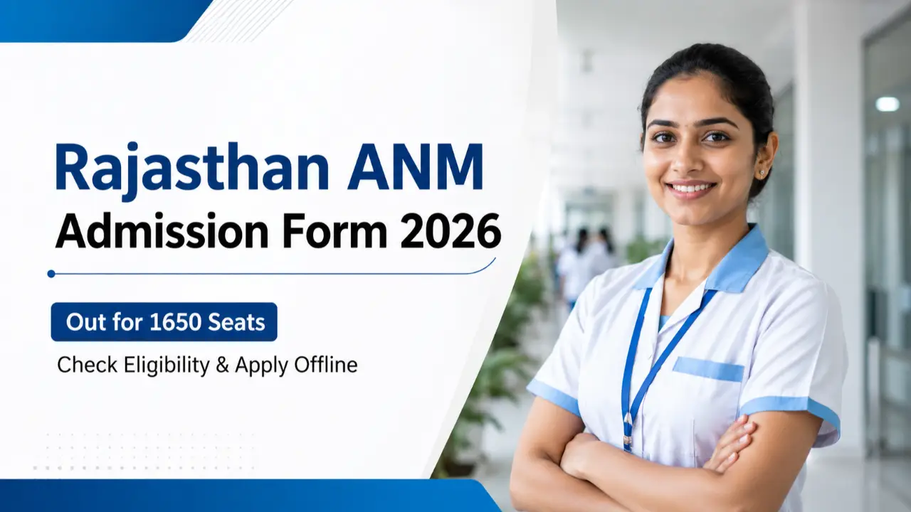 Rajasthan ANM Admission Form 2026 Out for 1650 Seats, Check Eligibility & Apply Offline banner
