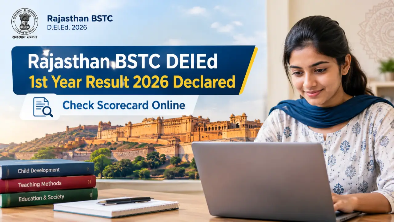 Rajasthan BSTC DElEd 1st Year Result 2026 Declared: Check Scorecard Online banner