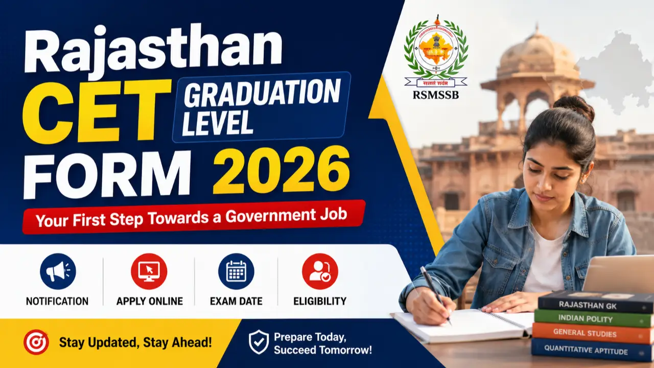 Rajasthan CET Graduation Level Form 2026: Notification, Apply Online, Exam Date, Eligibility banner