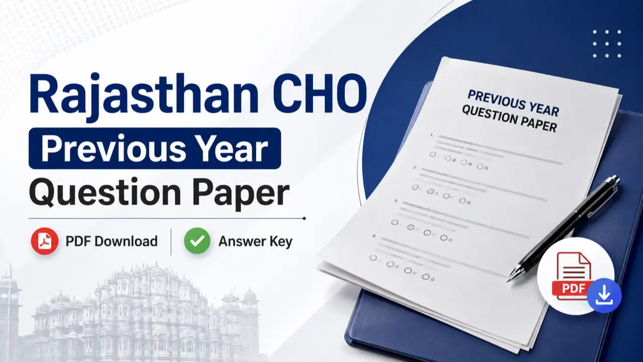 Rajasthan CHO Previous Year Question Paper PDF Download & Answer Key banner