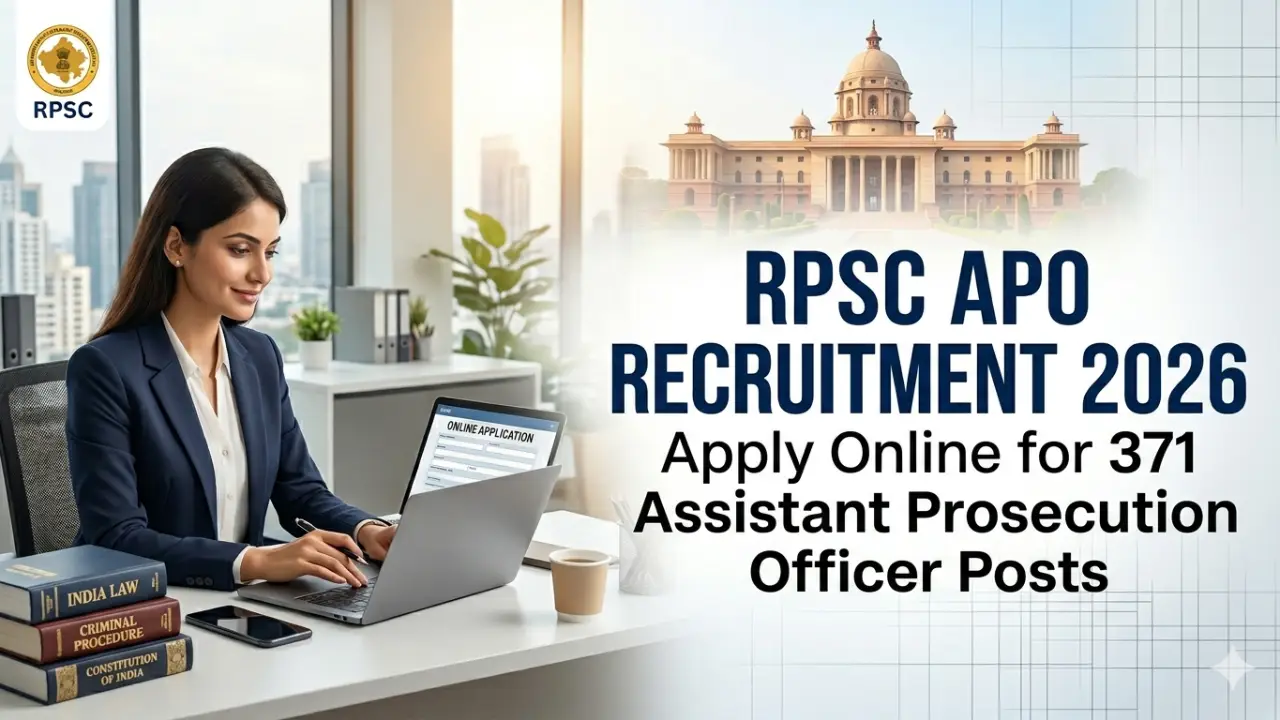 RPSC APO Recruitment 2026: Apply Online for 371 Assistant Prosecution Officer Posts banner