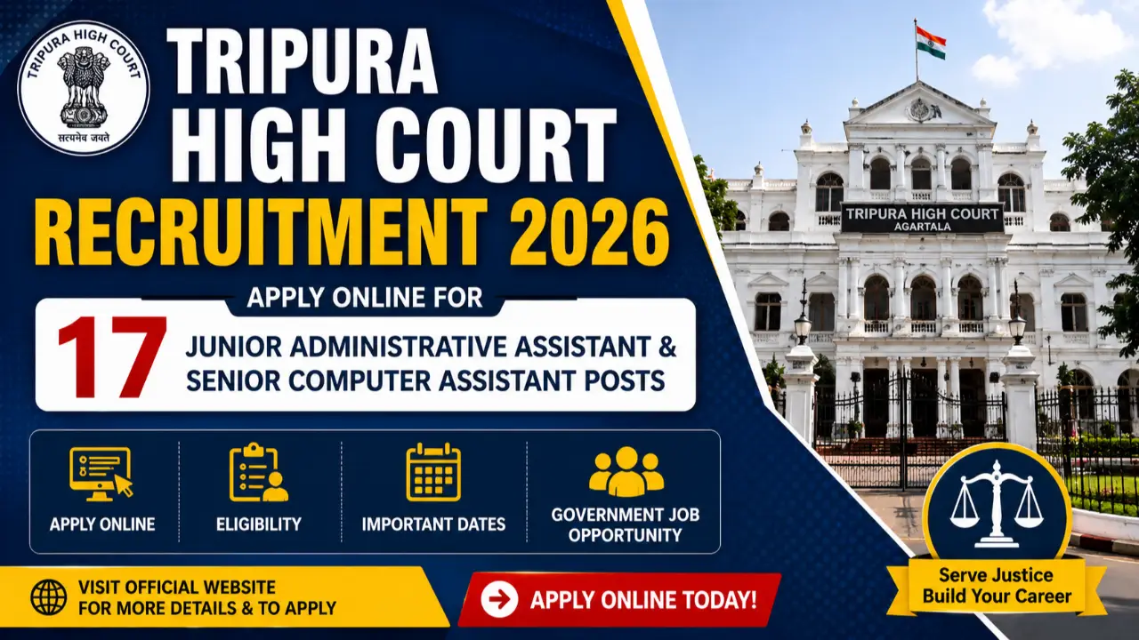 Tripura High Court Recruitment 2026: Apply Online for 17 JAA & SCA Posts banner
