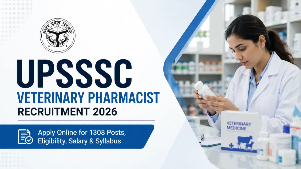 UPSSSC Veterinary Pharmacist Recruitment 2026: Apply Online for 1308 Posts, Eligibility & Syllabus banner